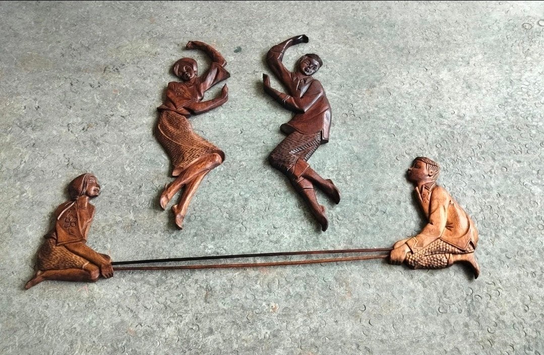 Décoration murale en bois philippin authentique, Brun, Bois, Autres origines, 160 cm