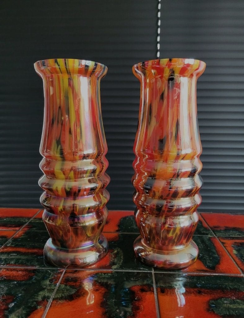 Art deco Boheems iriserend glas, Boheems vermoedelijk Kralik, Enlèvement ou Envoi