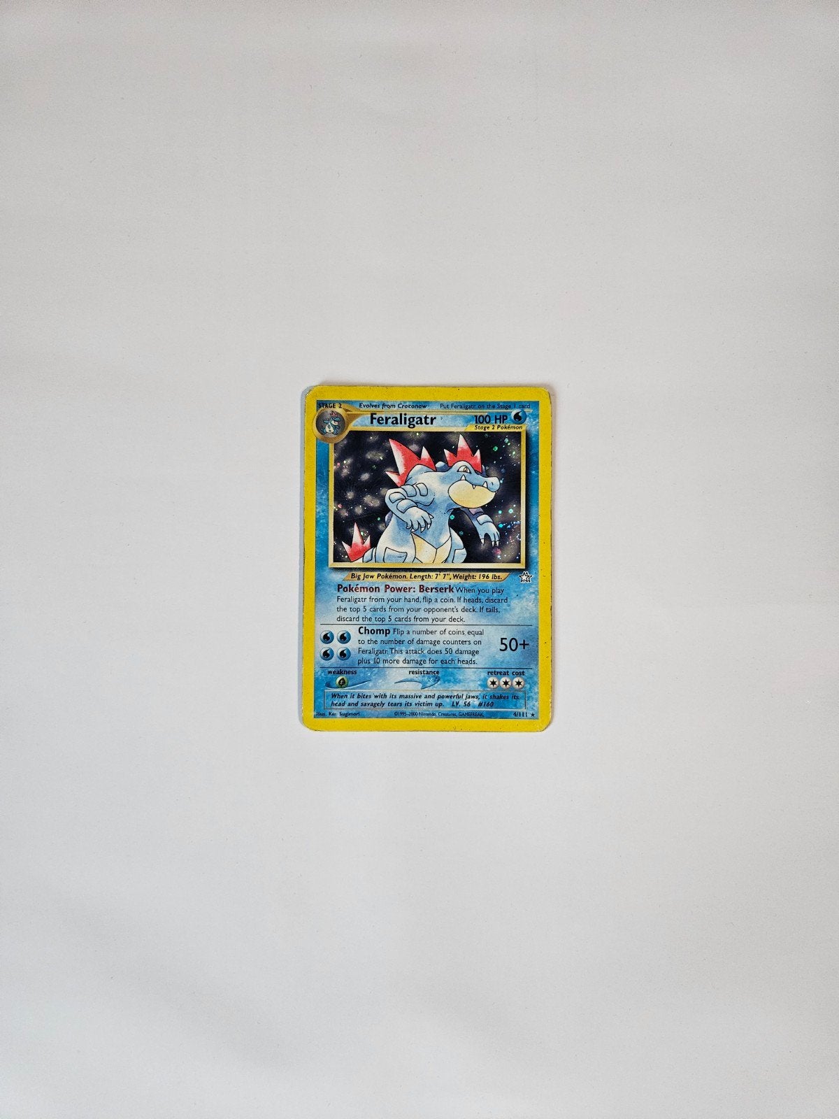 Pokémon Feraligatr – Neo Genesis 4/111, Ophalen of Verzenden, Gebruikt, Losse kaart, Foil