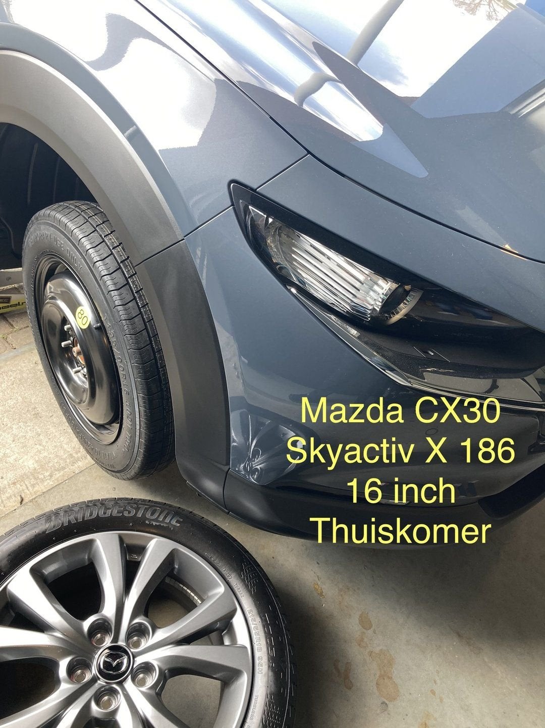 Thuiskomer Reservewiel MAZDA 3 CX3 CX5 CX60 <20", Autos : Pièces & Accessoires, Pneus et Jantes, Enlèvement ou Envoi, Véhicule de tourisme