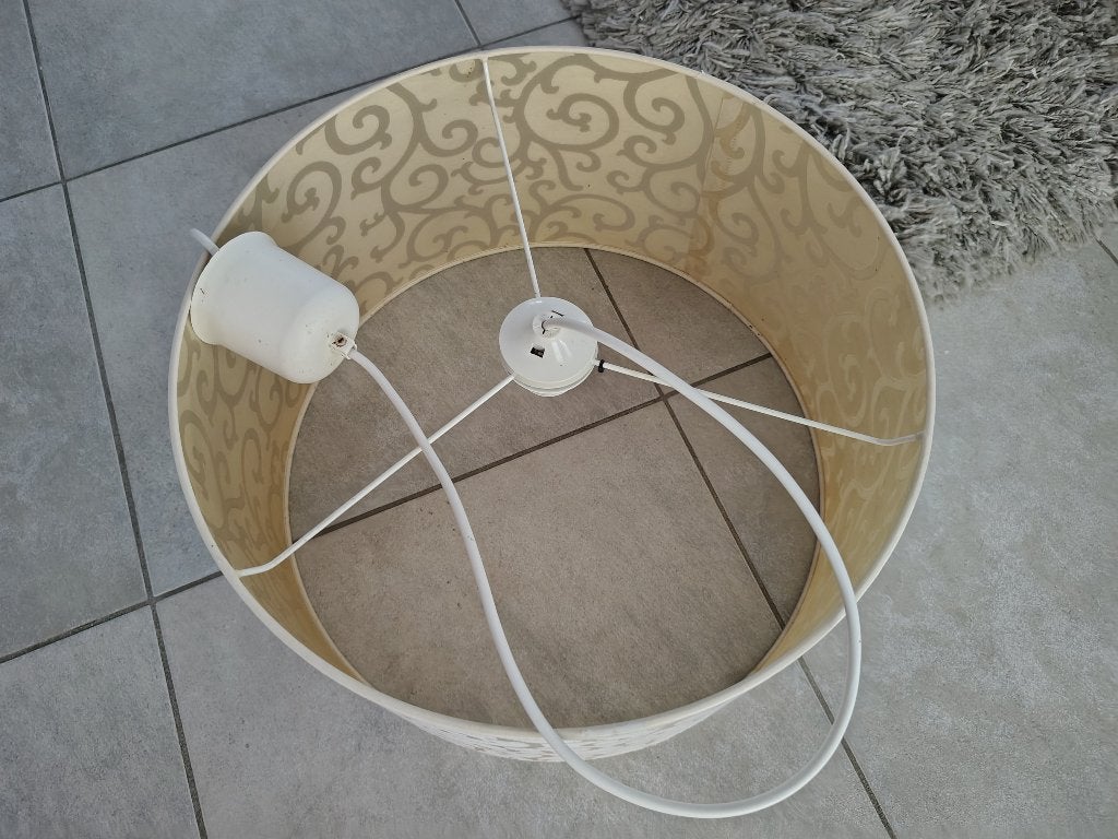 2 lampenkappen, Huis en Inrichting, Bruin, Rond, 25 cm, Zo goed als nieuw