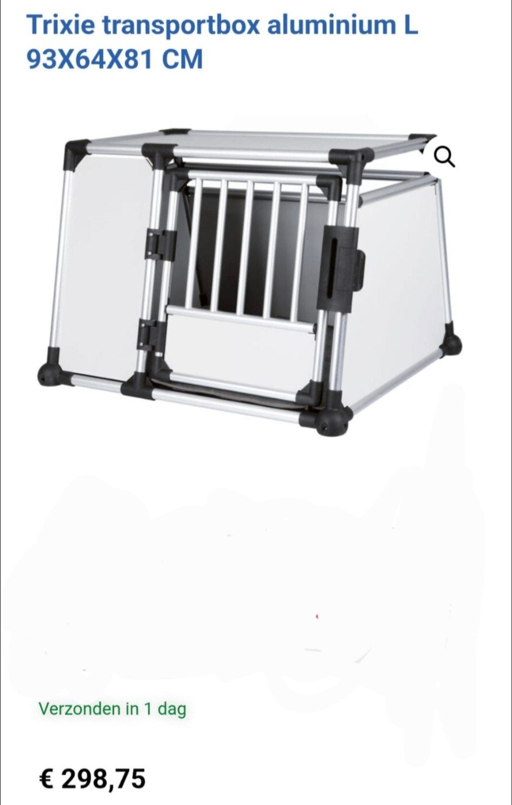 stevige transportbox, Ophalen