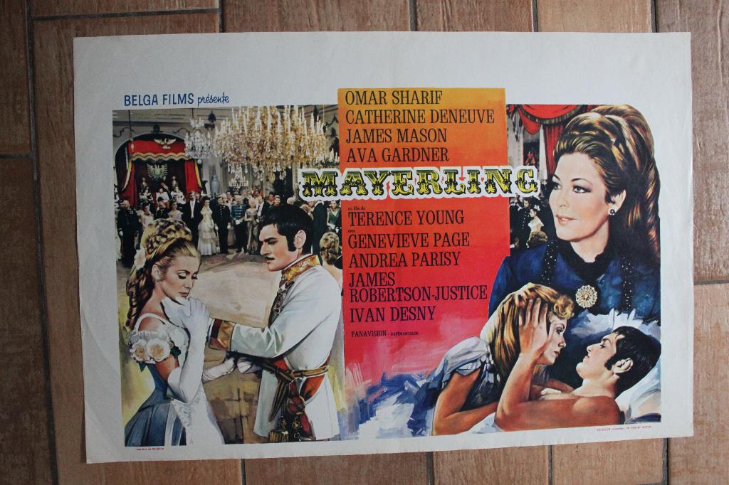 filmaffiche Mayerling Catherine Deneuve filmposter, Rechthoekig Liggend, Ophalen of Verzenden, Zo goed als nieuw, A1 t/m A3