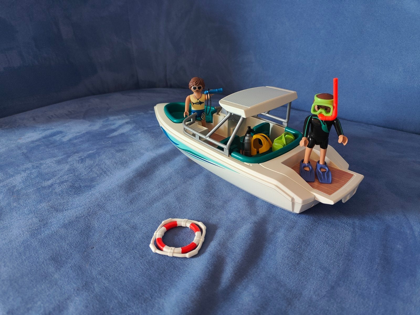 Playmobil 6981 Bateau à moteur avec plongeur, Enlèvement ou Envoi, Utilisé
