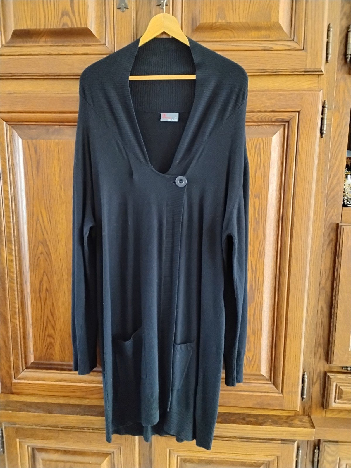 2 Lange zwarte damesvesten, Kleding | Dames, Ophalen, Zo goed als nieuw, Zwart