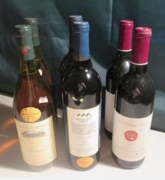 6x Vins de Californie - 1990 et 1991, Collections, Vins, Comme neuf, Vin blanc, Amérique du Nord, Pleine, Enlèvement ou Envoi