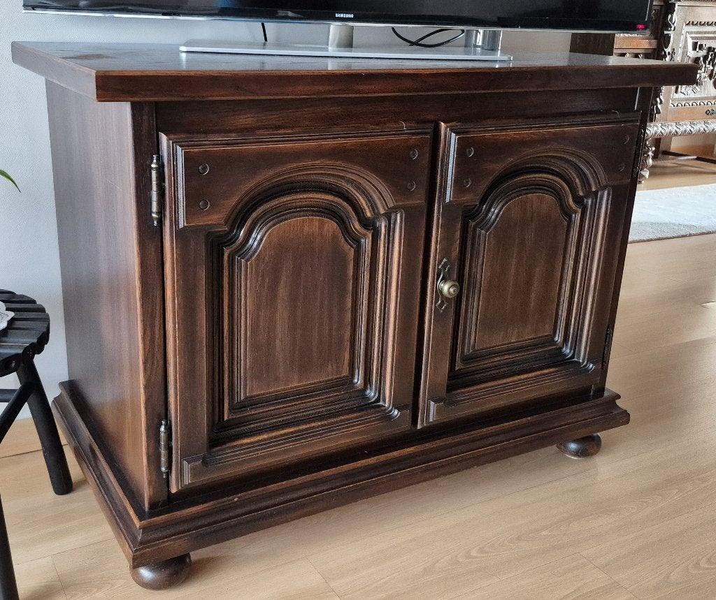 TV-kast massief hout - vintage, Antiek en Kunst, Ophalen