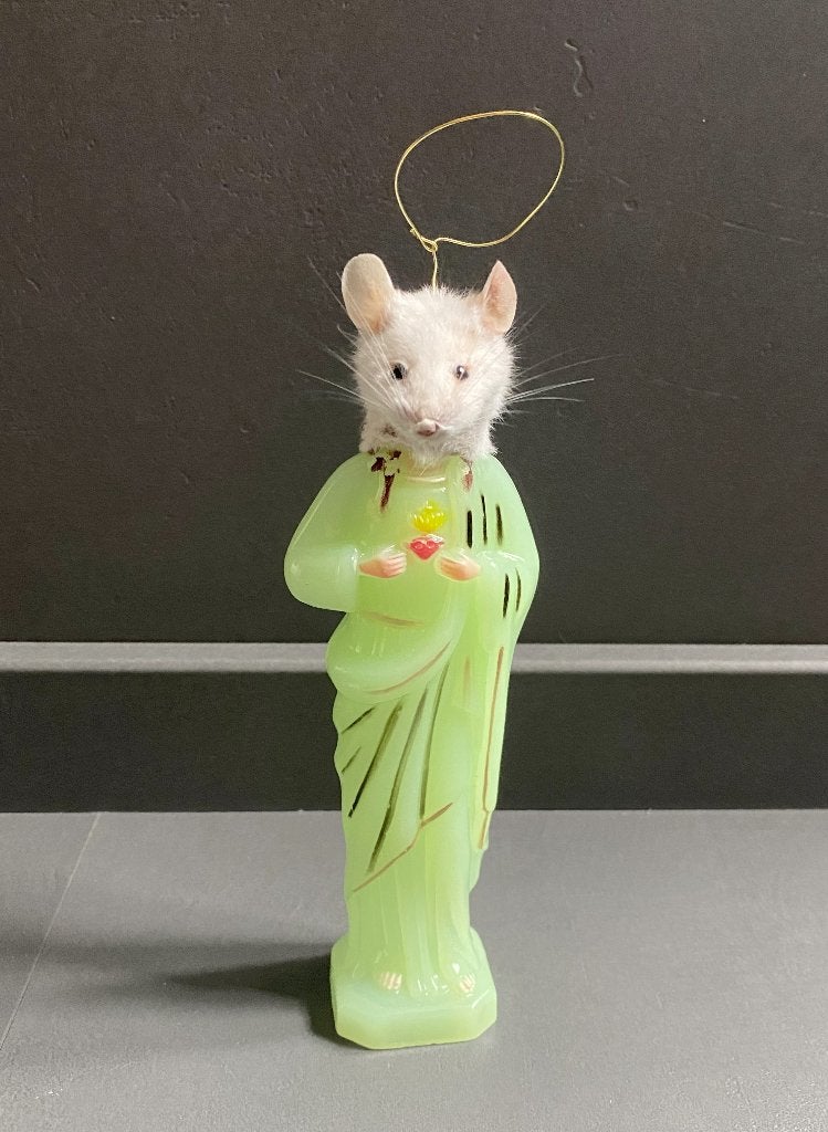 Taxidermie Cheesus Muis Jezus, Verzamelen, Ophalen of Verzenden