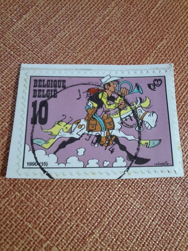 1 Lucky Luke-stempel, Ophalen of Verzenden, Gestempeld
