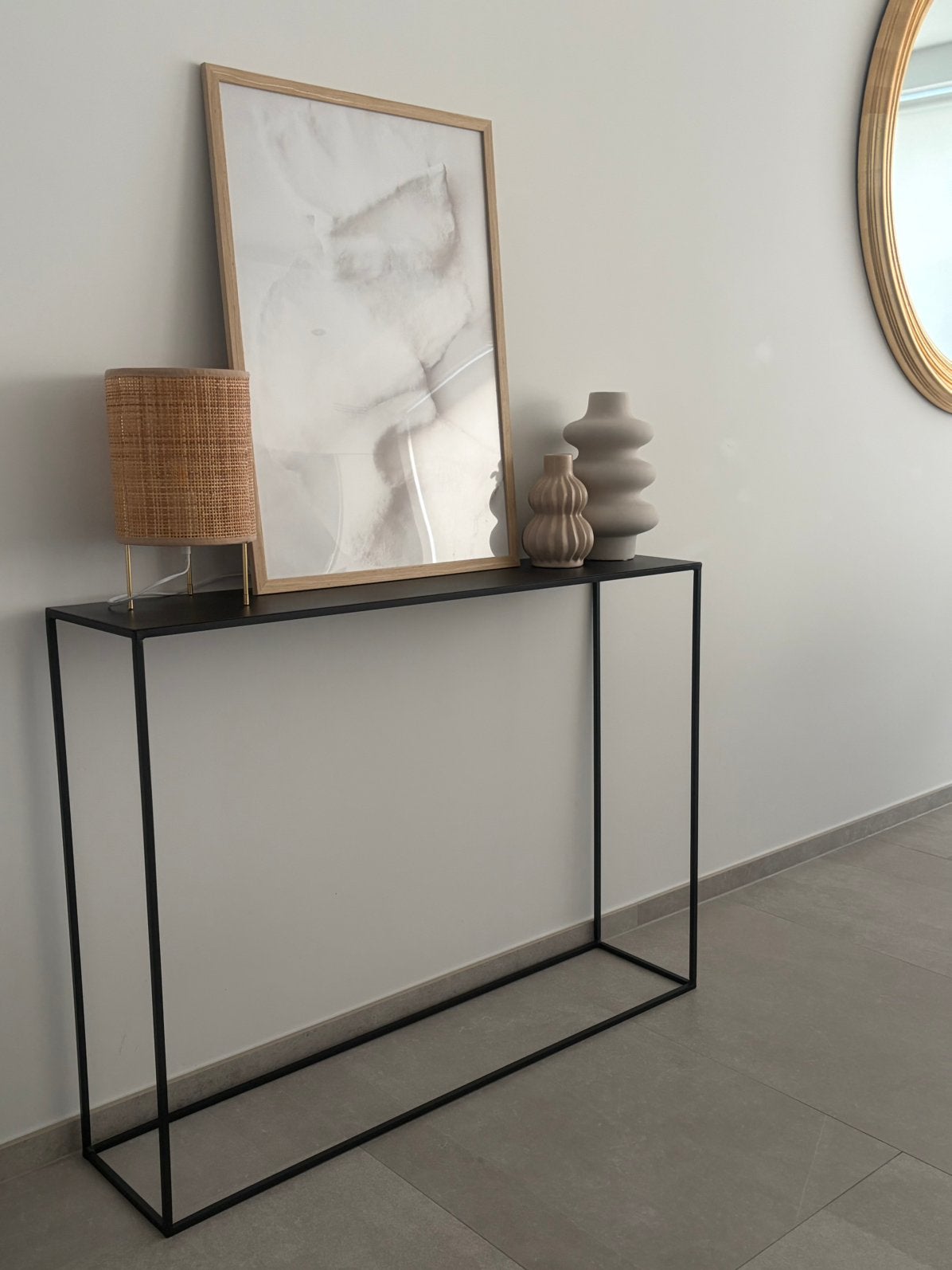 Zwarte sidetable metaal, Enlèvement, Comme neuf, Métal