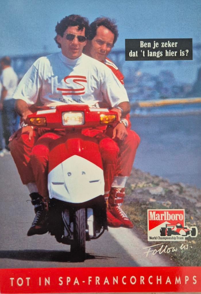 Ayrton Senna  & Jacky Ickx old postcards, Ophalen of Verzenden