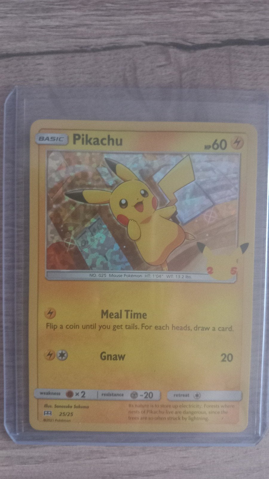 mc donalds pikachu 2021 25 anivesery, Ophalen, Nieuw, Losse kaart, Foil