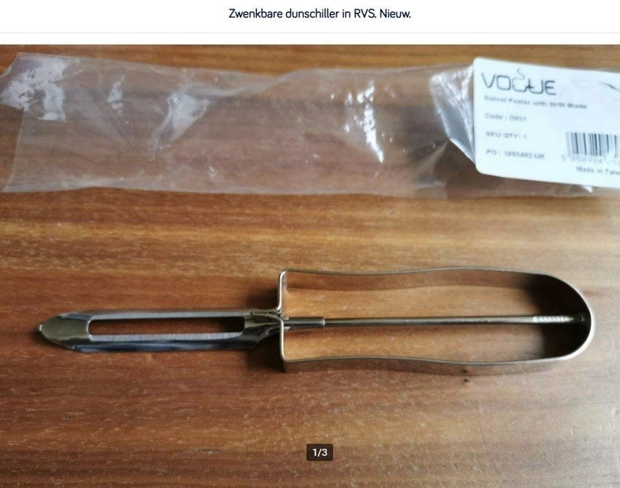 Zwenkbare dunschiller in RVS. Vogue. Nieuw., Nieuw, Ophalen of Verzenden, Inox of Chroom, Los bestek