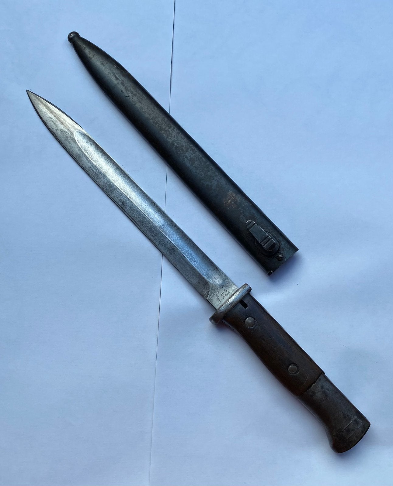 Baïonnette allemande 84/98 WW1 Velbert, Envoi, Armée de terre, Couteau ou Poignard