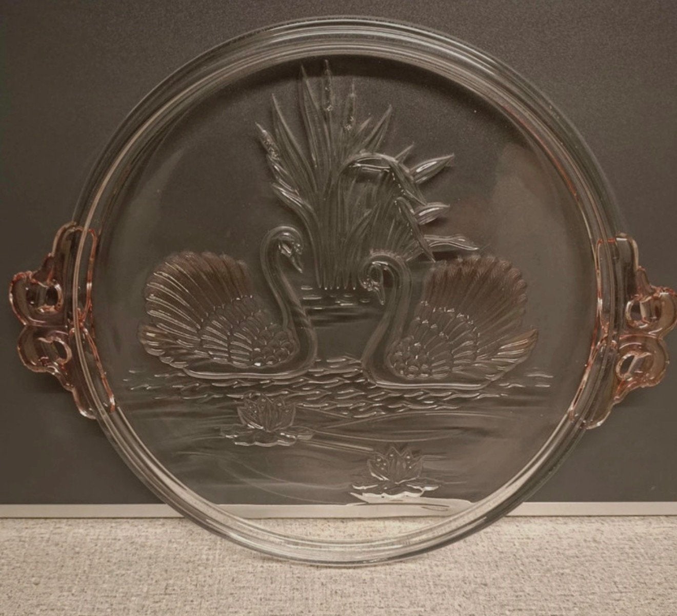 Vintage Walther Glas taartplateau, Antiquités & Art, Antiquités | Plateaux, Enlèvement