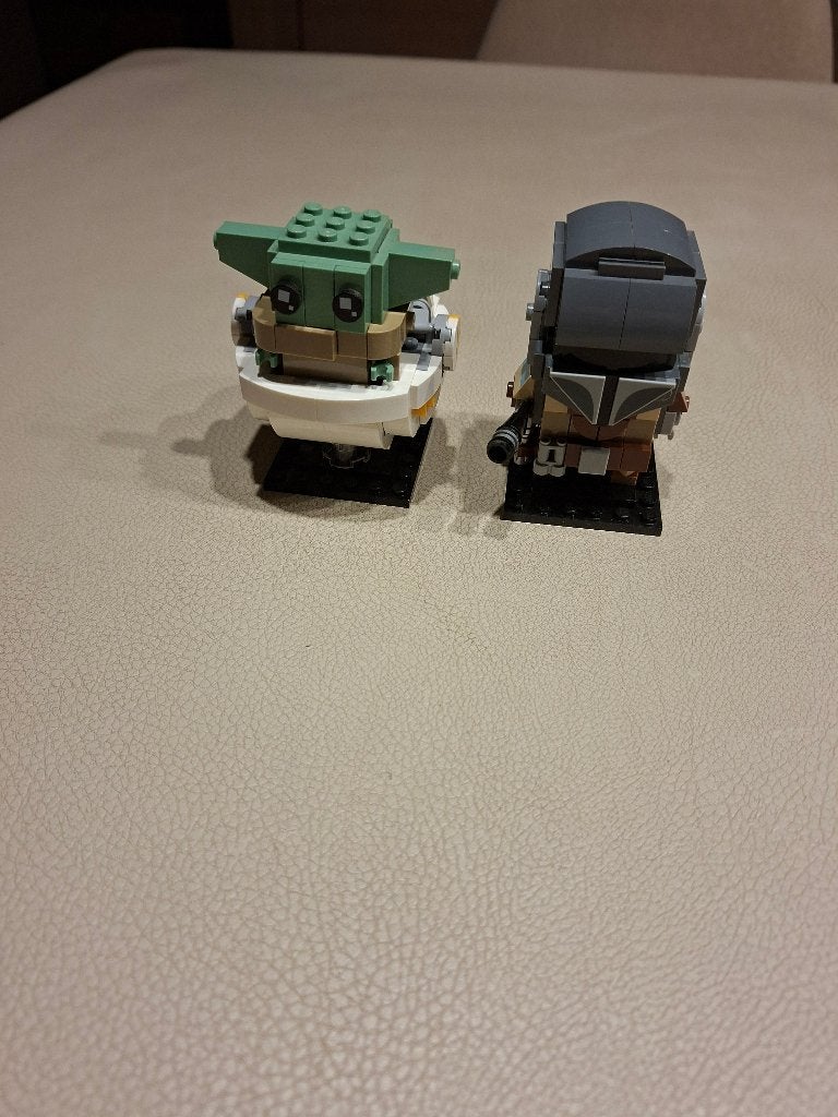 lego star wars 75317 BrickHeadz Mandalorian + Grogu, BrickHeadz, Lego, Ophalen of Verzenden, Zo goed als nieuw