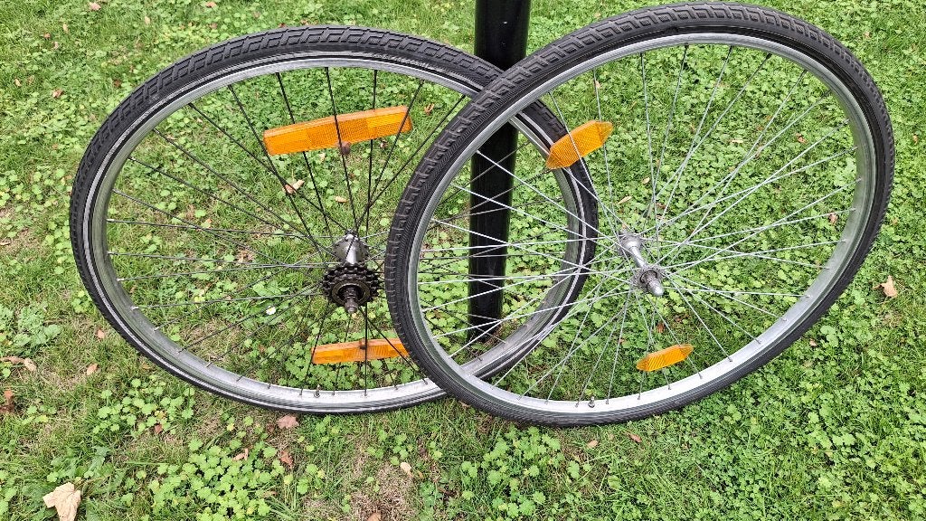Retro wielset voor stadsfiets: achterwiel 3 speed + voorwiel, Fietsen en Brommers, Oldtimerfiets, Gebruikt, Oxford Sparta Batavus Norta gazelle Granville Sparta cube trek