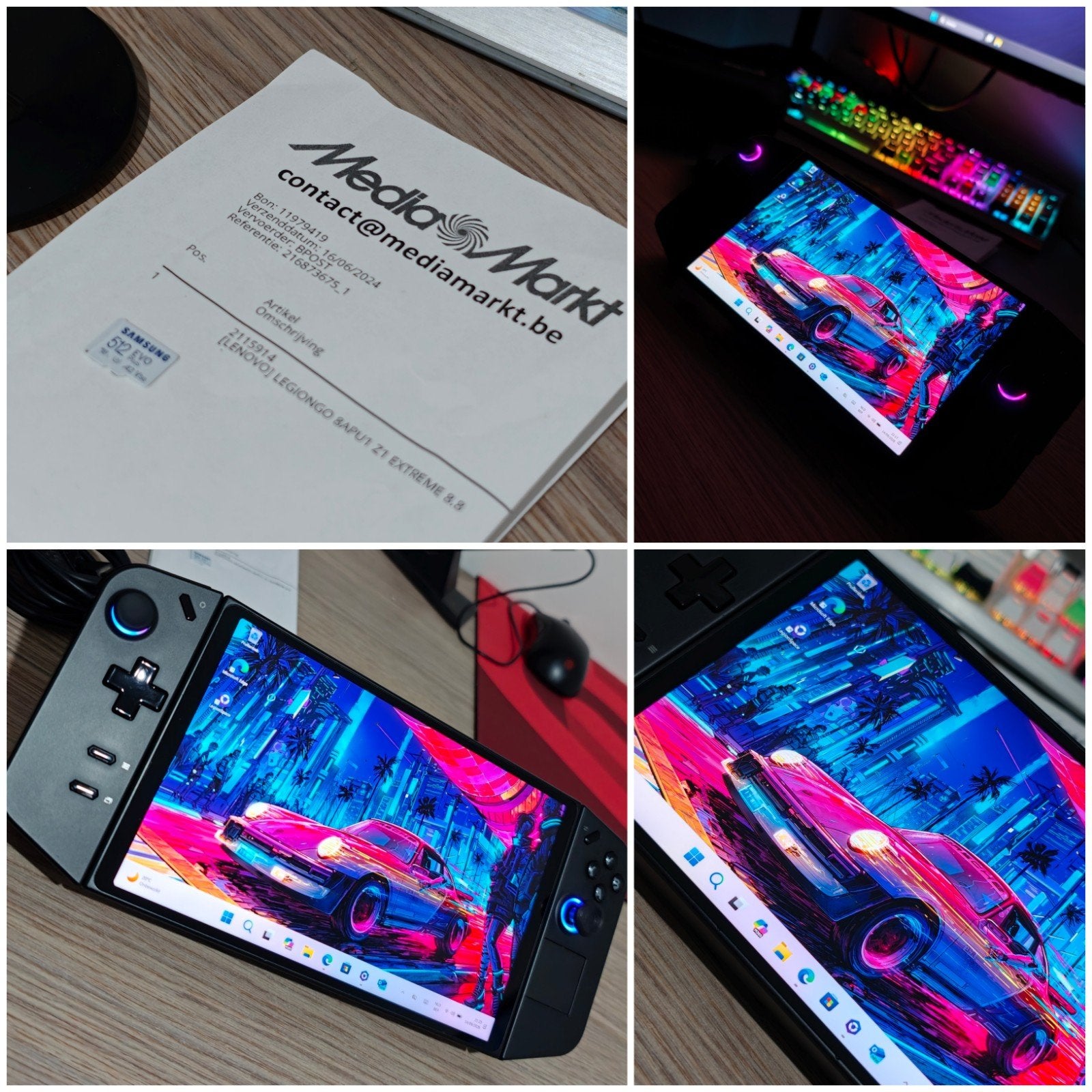 LENOVO LEGION GO Z1 EXTREME — 512 GO + 512 GO SAMSUNG EVO PL, Consoles de jeu & Jeux vidéo, Enlèvement ou Envoi, Lenovo