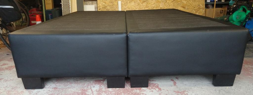 boxspring boxen zwart 160cm, Enlèvement, Utilisé, 200 cm, Deux personnes