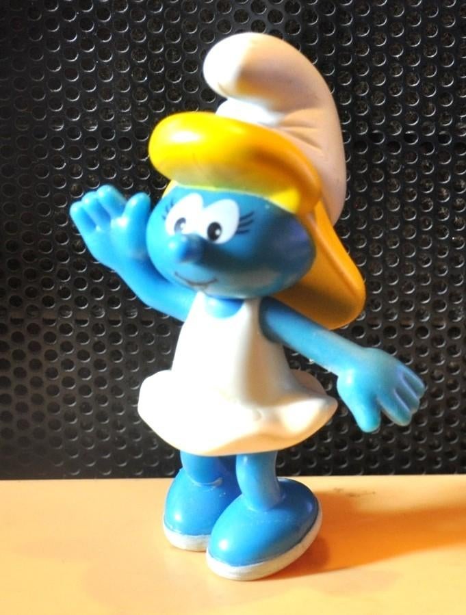 figurine la Schtroumpfette articulable, Collections, Schtroumpfs, Enlèvement ou Envoi, Utilisé, Schtroumpfette, Poupée, Figurine ou Peluche