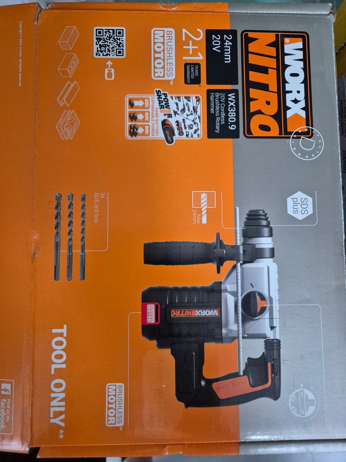 SDS hammer WORX 20v, Bricolage & Construction, Enlèvement