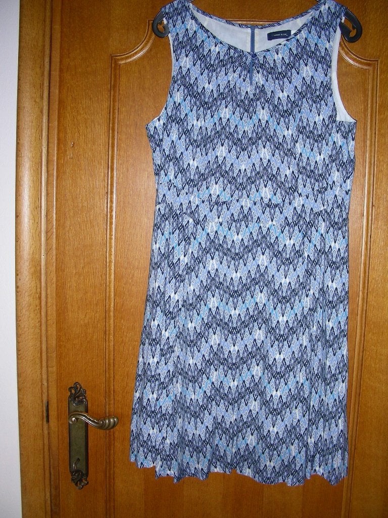 Kleedje zonder mouwen blauw/wit, merk :Terre Bleue, maat 44, Taille 42/44 (L), Enlèvement ou Envoi, Terre Bleue, Comme neuf