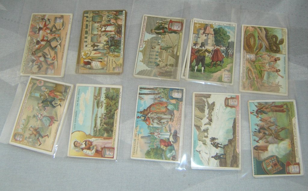 Liebig 26 Oude Reeksen met Potjes en meer, Verzamelen, Foto's en Prenten, Gebruikt, Verzenden, Voor 1940, Prent