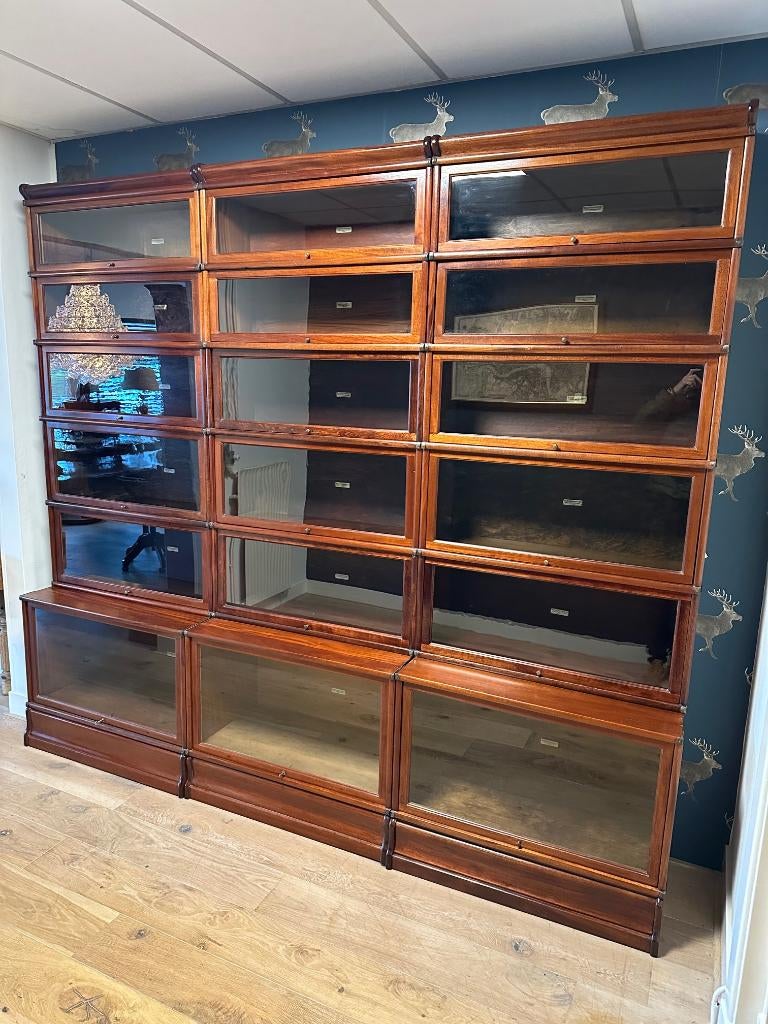 Grote antieke mahonie Globe Wernicke boekenkast, Ophalen of Verzenden