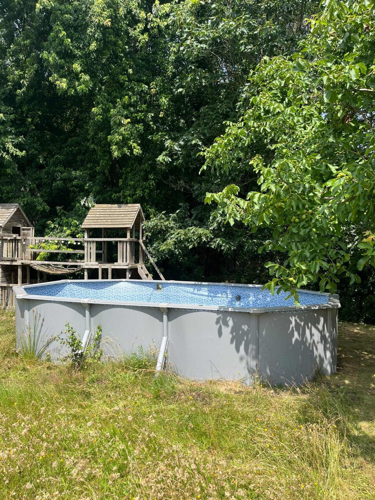 metalen zwembad (610x360), zandfilter, warmtepomp en poollab, 300 cm ou plus, Enlèvement, Utilisé, Piscines hors sol