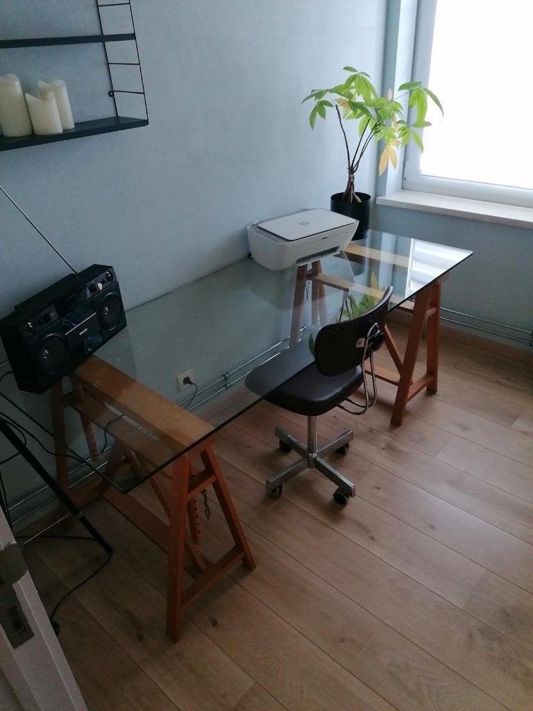 Bureau tafel, Ophalen of Verzenden, Glas