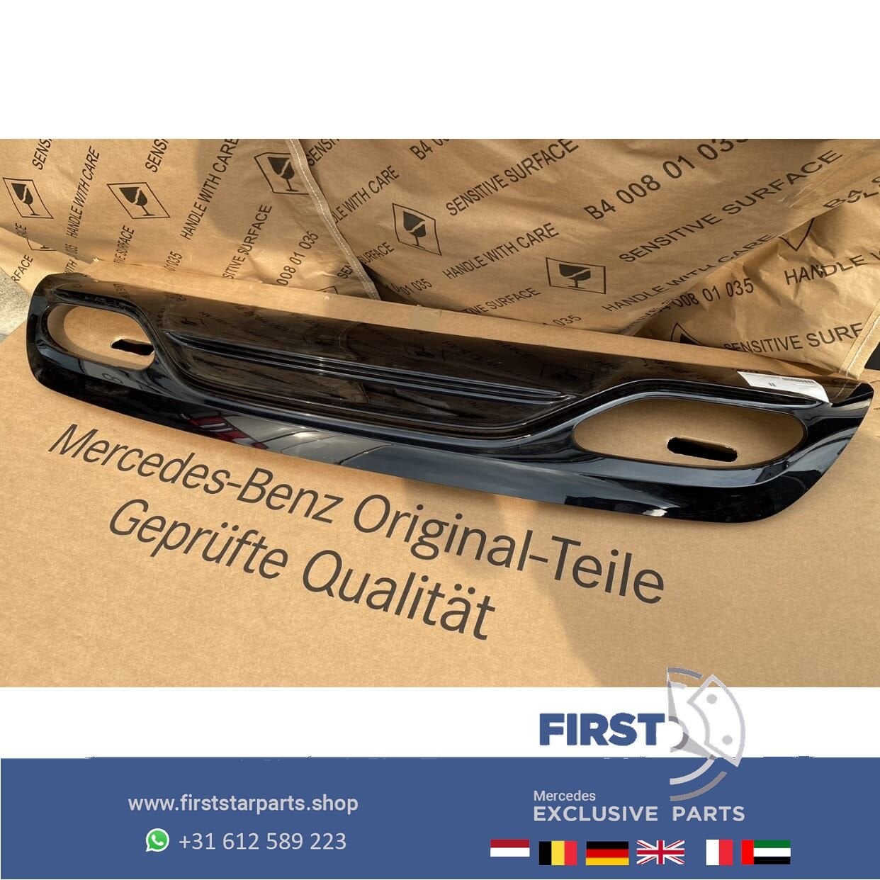 W176 A KLASSE Diffuser FACELIFT AMG ORIGINEEL Mercedes 2013-, Gebruikt, -, Ophalen of Verzenden, -