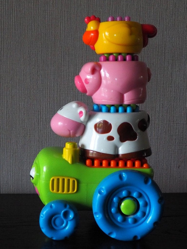 fisher price stapeltoren dieren, Kinderen en Baby's, Ophalen of Verzenden