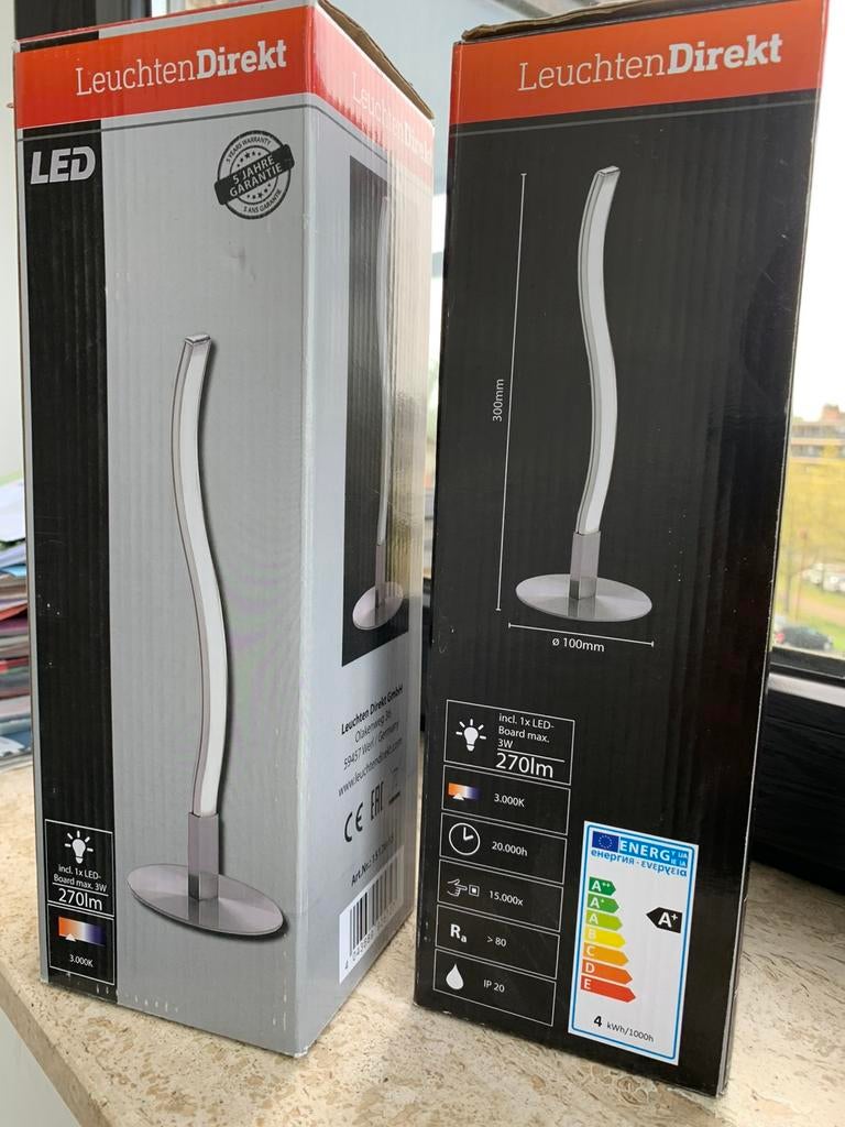 2 Lampes de table LED, Enlèvement, Neuf, Verre