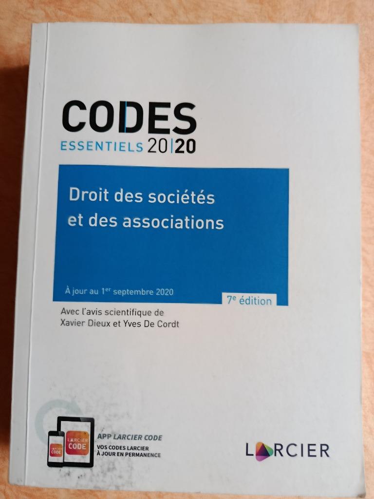 Droit des sociétés et des associations, Livres, Enlèvement ou Envoi, Comme neuf, Xavier Dieux