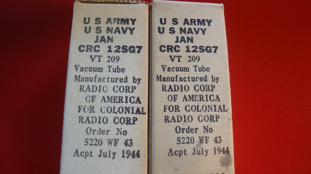 lot de deux lampes radio  us 1944, Collections, Enlèvement ou Envoi, Armée de terre