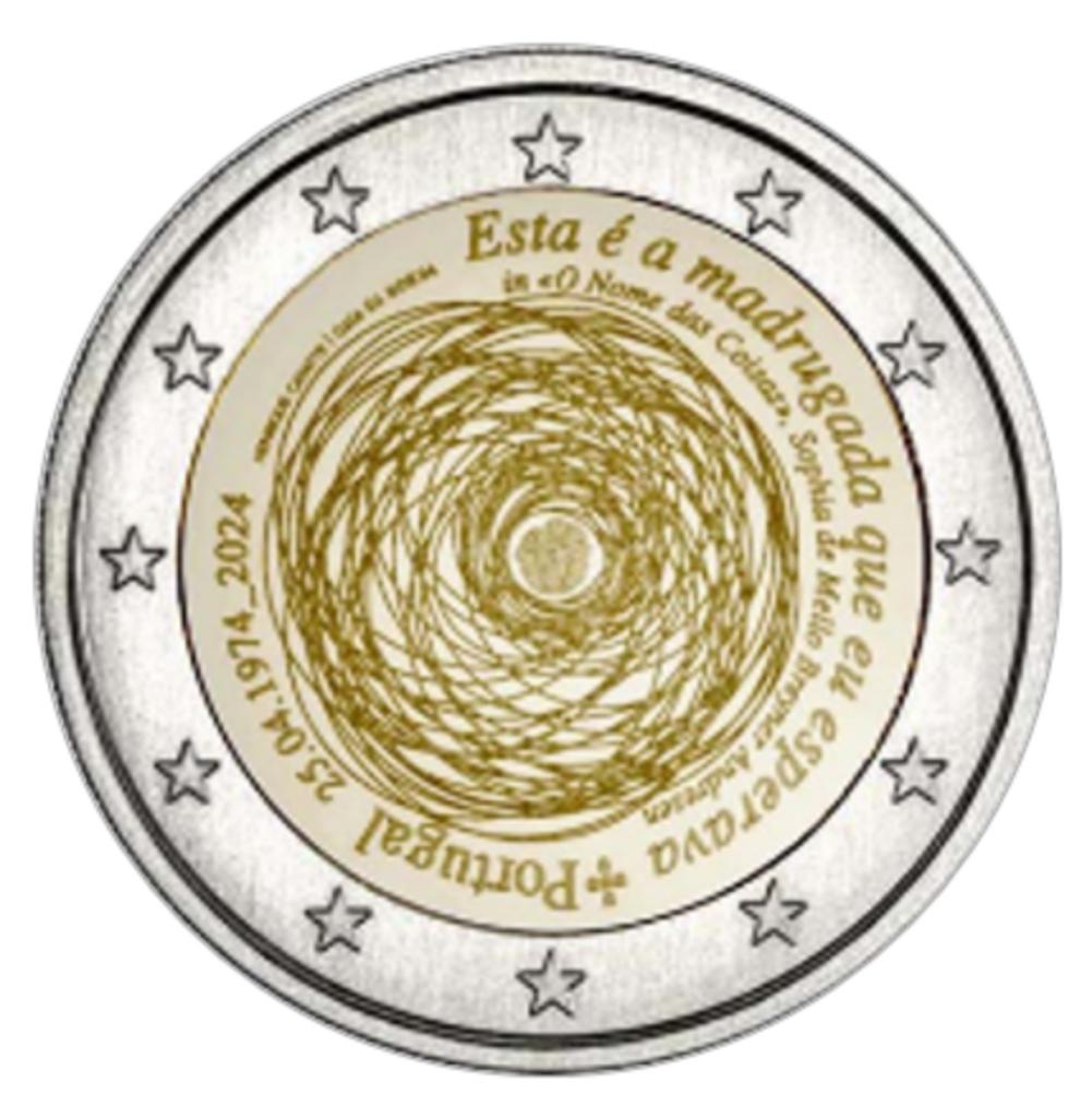 2 euro Portugal 2024 50 jaar Anjerrevolutie, Ophalen of Verzenden, Portugal, 2 euro