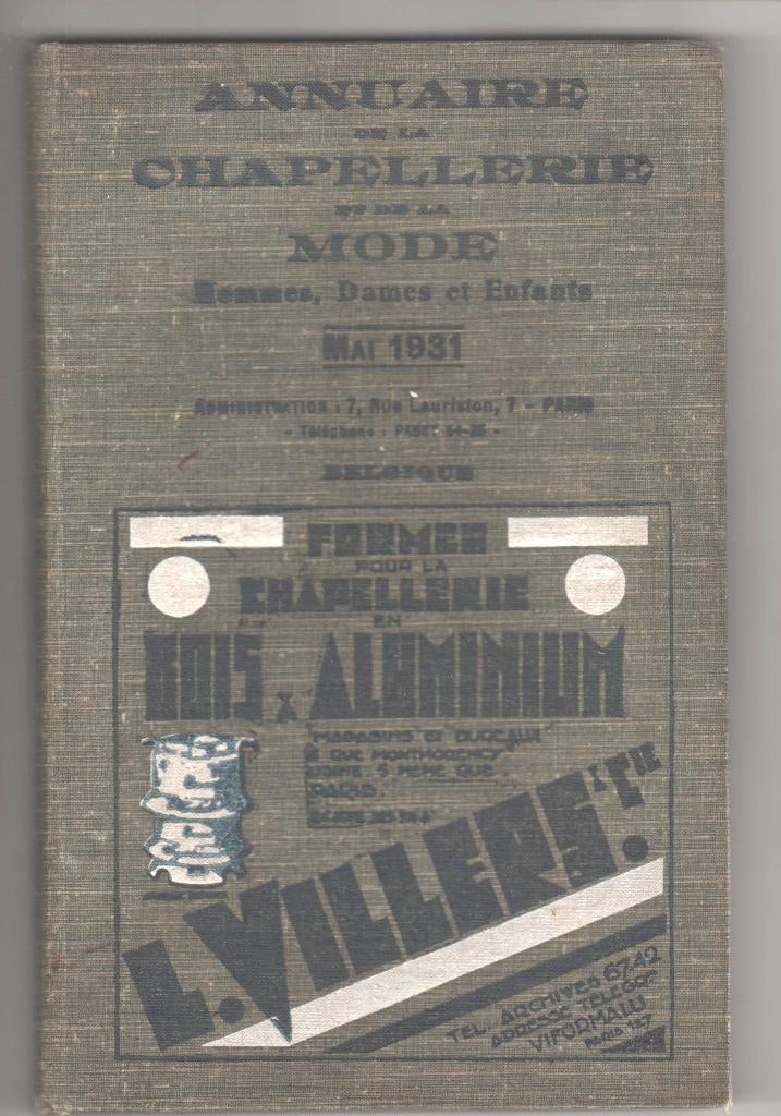 oude annuaire de chapellerie hommes et femmes, Antiek en Kunst, Verzenden, Auteurs vermeld in beschrijving
