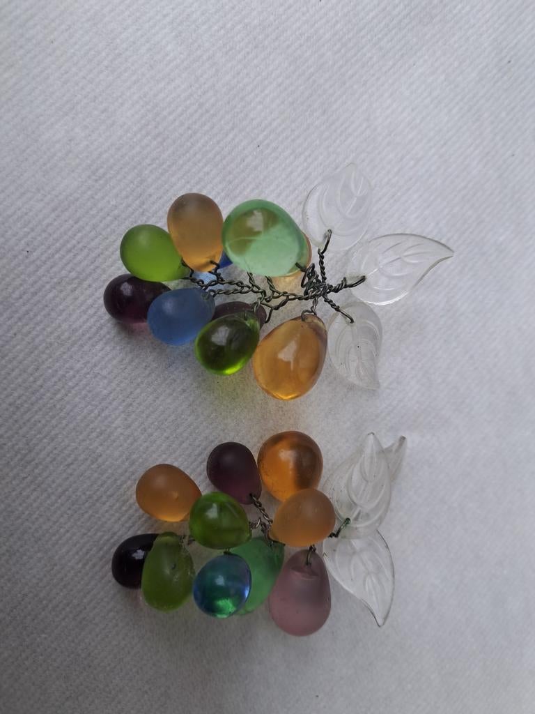 2 Moreno glas mini druiventrosjes., Ophalen of Verzenden