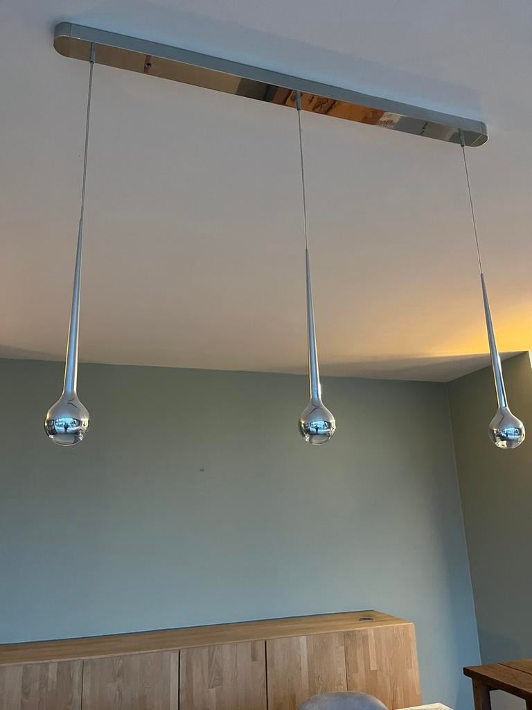 Verlichting hanglamp inox, Ophalen, Gebruikt, Metaal, Modern - hedendaags