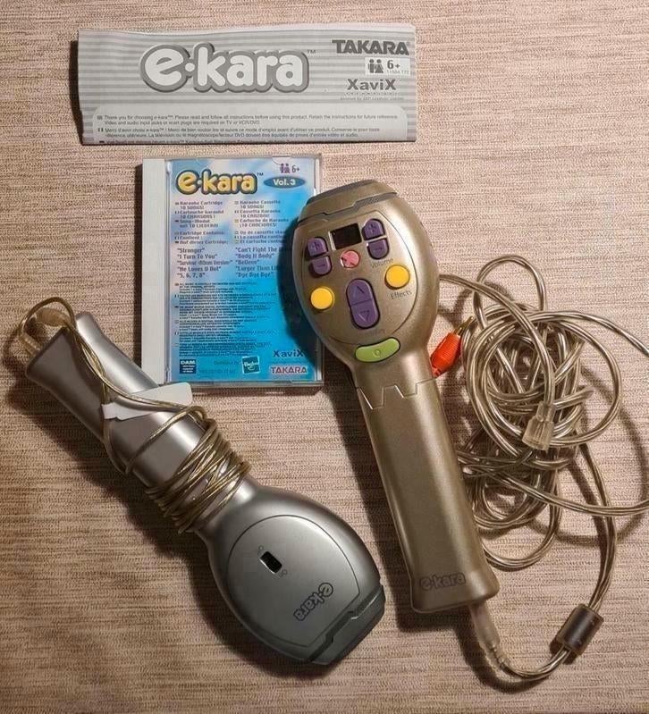 Complete karaokeset "e-kara" + cartridge (10 songs), Ophalen of Verzenden, Zo goed als nieuw, Complete set