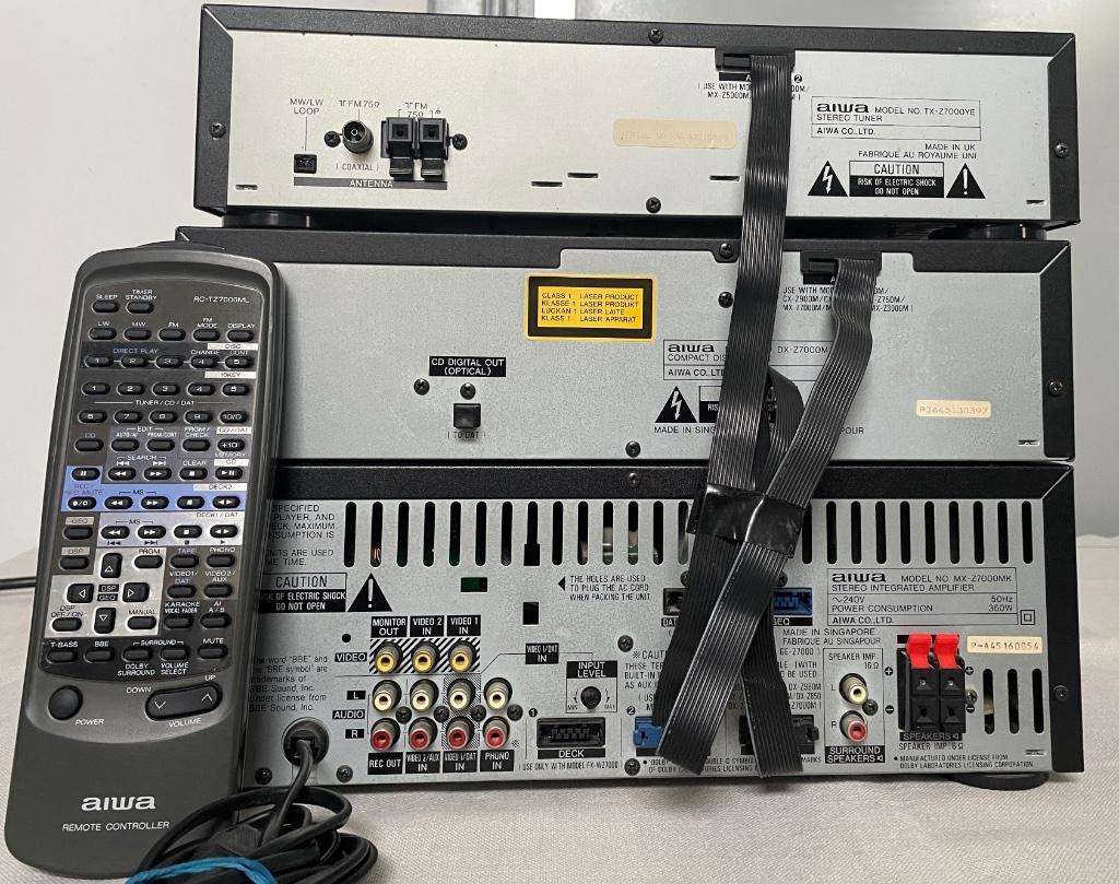 Aiwa MX-Z7000MK+DX-Z7000MK+TX-Z7000YE, Utilisé, Lecteur CD, Autres marques, Micro chaîne