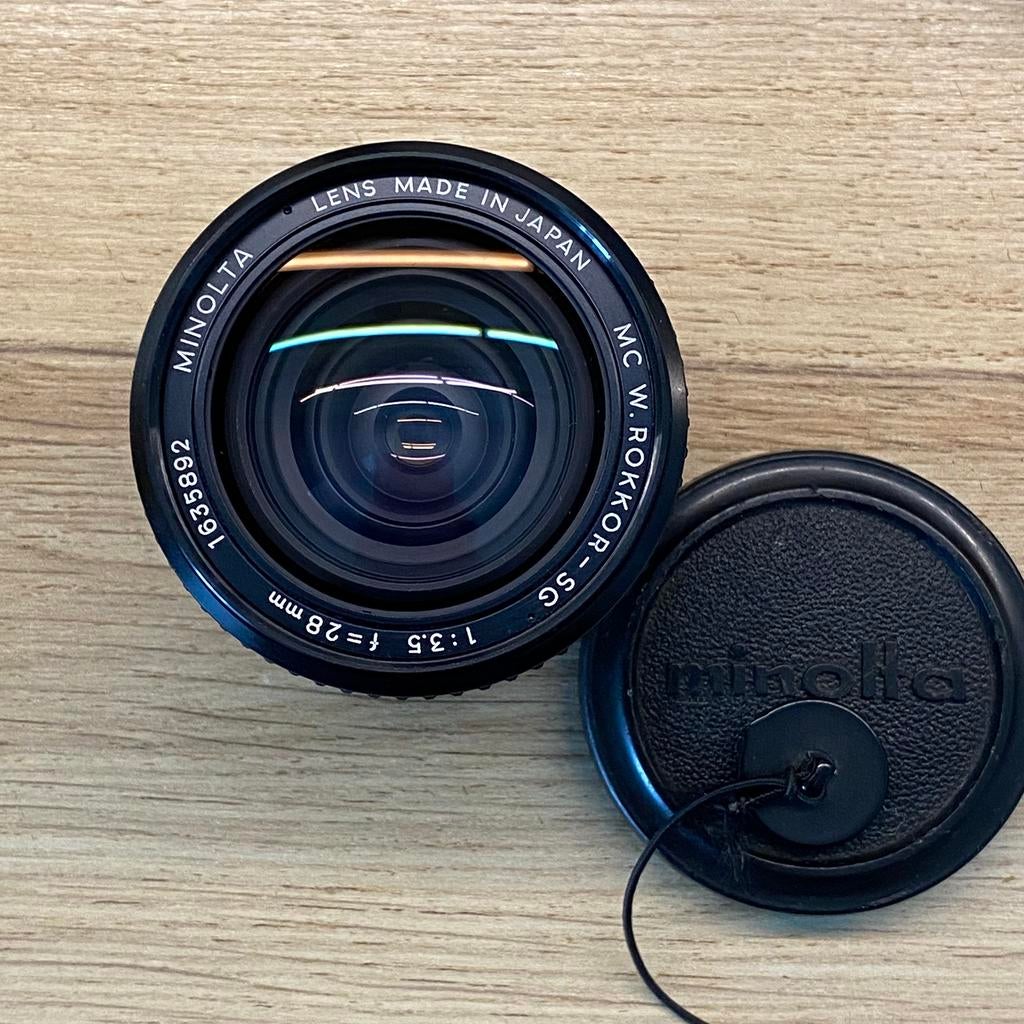 Minolta MC W.Rokkor-Sg 28mm f3.5* nieuw!, Ophalen of Verzenden, Zo goed als nieuw, Spiegelreflex, Minolta