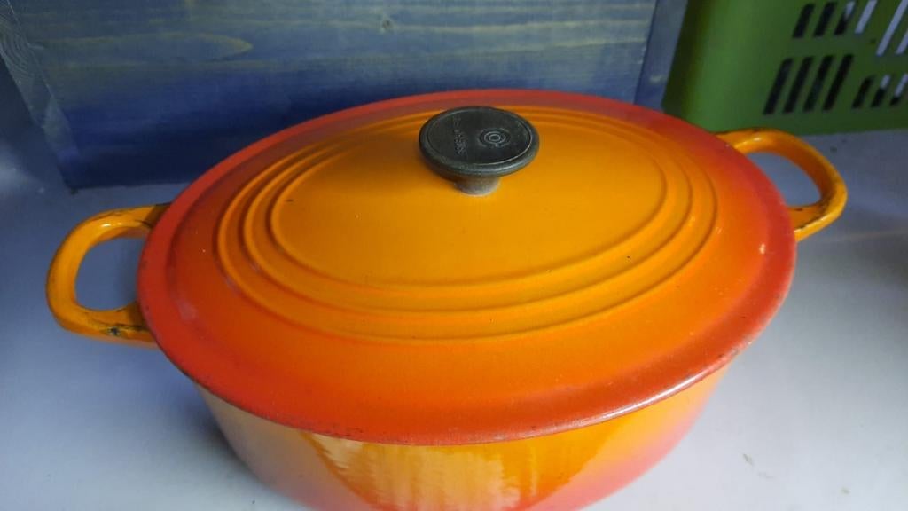 Le Creuset model C braadpan, Ophalen of Verzenden, Zo goed als nieuw