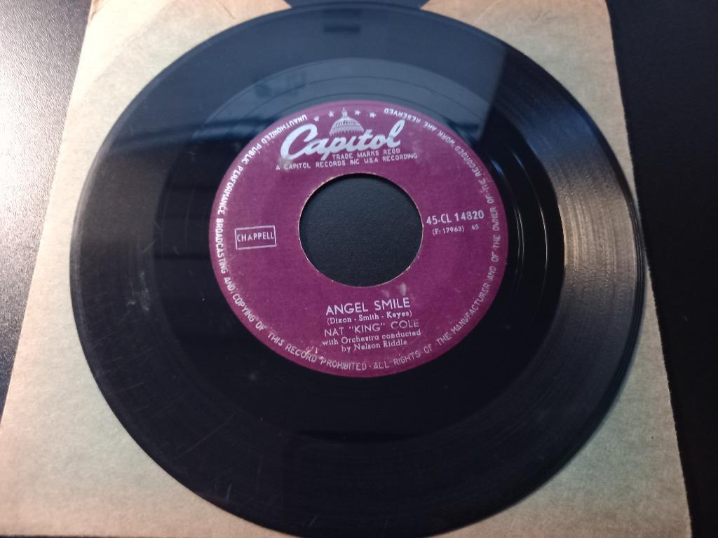 Nat "King" Cole – Angel Smile / Back In My Arms '7, Cd's en Dvd's, Gebruikt, 7 inch, Single, Ophalen of Verzenden
