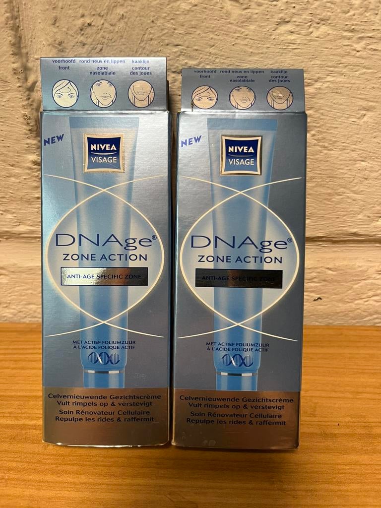 Lot 2x Nieuwe DNAge Zone Action Nivea Face, Ophalen of Verzenden, Nieuw, Gehele gezicht