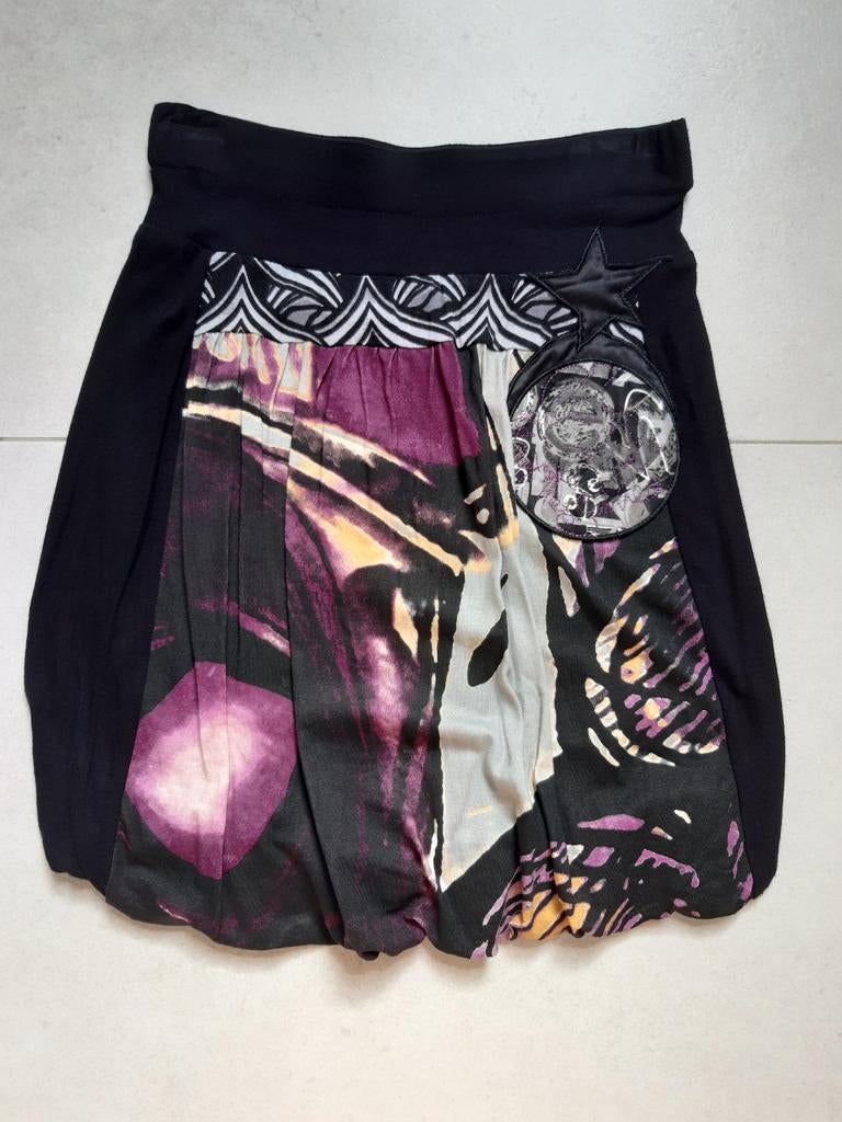 Zwart en paarse Desigual rok maat XS, Kleding | Dames, Rokken, Ophalen of Verzenden, Zo goed als nieuw, Maat 34 (XS) of kleiner