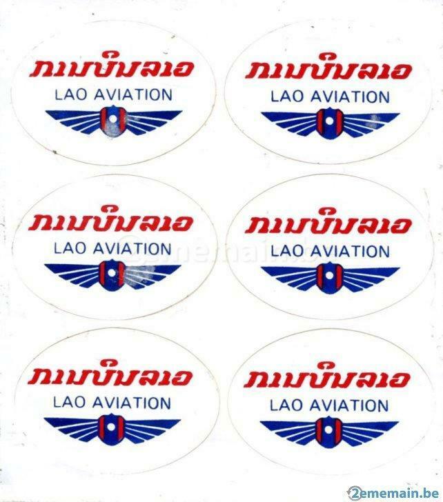Sticker sticker Lao Aviation F183, Ophalen of Verzenden, Gebruikt
