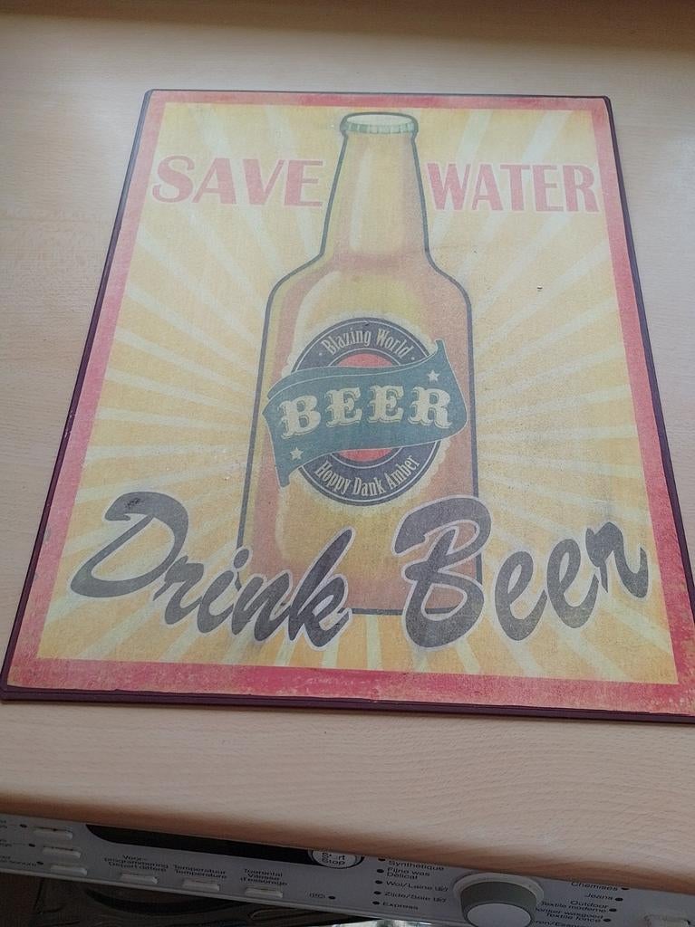 Retro reclame borden bier, Ophalen, Zo goed als nieuw