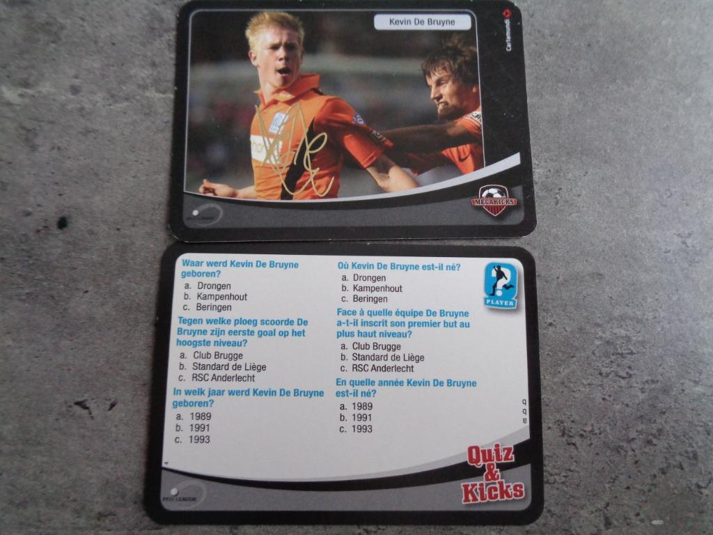 CARTE MEGAKICKS 2010 KEVIN DE BRUYNE, Enlèvement ou Envoi