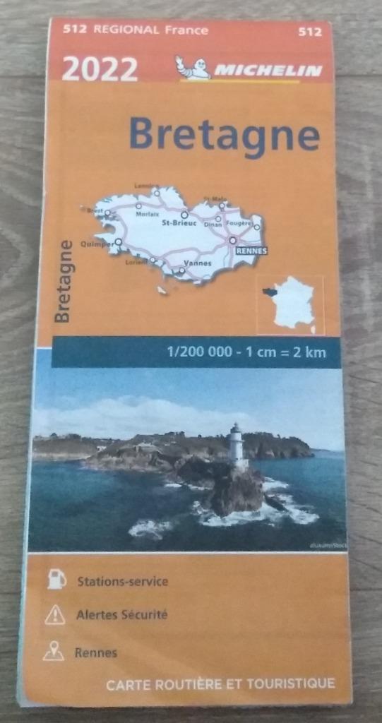 Carte routière et touristique MICHELIN  Bretagne 2022, Enlèvement ou Envoi, Comme neuf